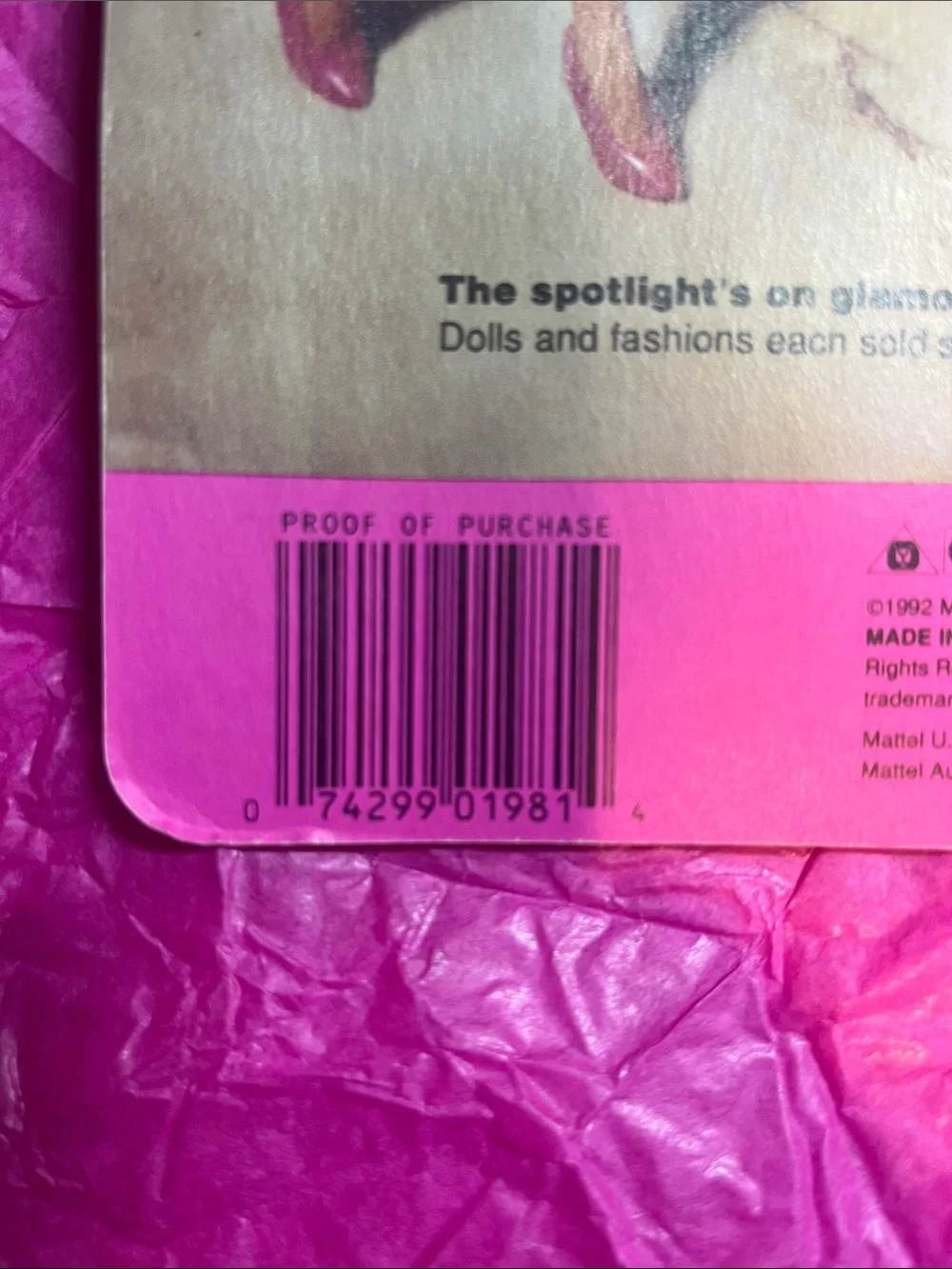 1992 Mattel Barbie Hollywood Hair Fashions Outfit #1981 NRFB